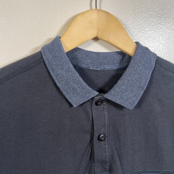 Lululemon Union Polo Shirt Mens Size XS? Heathered Inkwell Blue Black Work Golf - Picture 4 of 8